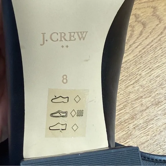 NEW J. Crew Cap Toe Ballet Block Heels Black Size 8