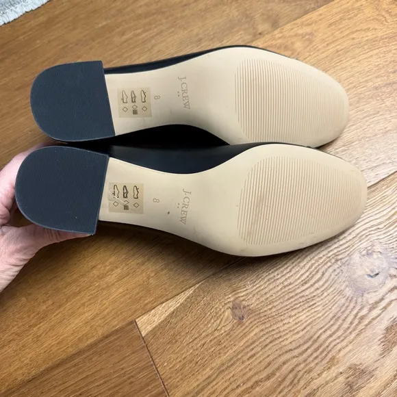 NEW J. Crew Cap Toe Ballet Block Heels Black Size 8