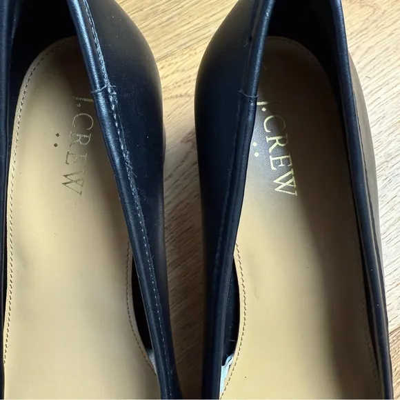 NEW J. Crew Cap Toe Ballet Block Heels Black Size 8