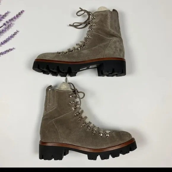 New Jeffrey Campbell Culvert Shearling Hiking Boots