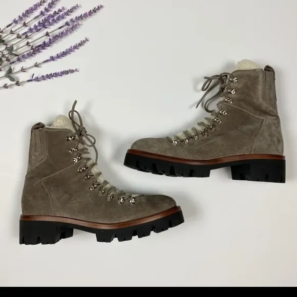 New Jeffrey Campbell Culvert Shearling Hiking Boots
