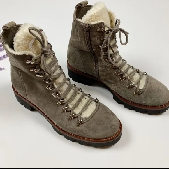 New Jeffrey Campbell Culvert Shearling Hiking Boots