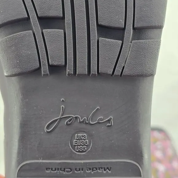 New Joules Rain Boots Mid Calf Molly Welly Pink Leopard Size US: 5 UK: 3