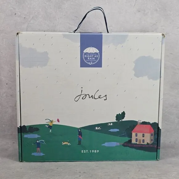 New‎ Joules Rain Boots Mid Calf Molly Welly Red Dogs Size US: 6 UK: 4