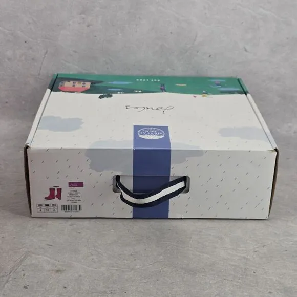 New‎ Joules Rain Boots Mid Calf Molly Welly Red Dogs Size US: 6 UK: 4