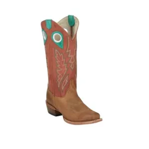 NEW JUSTIN women's square toe boots in sunflower tan