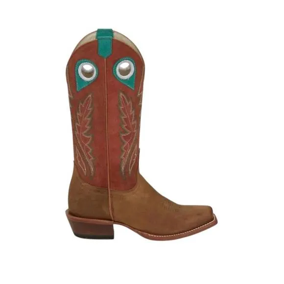 NEW JUSTIN women's square toe boots in sunflower tan