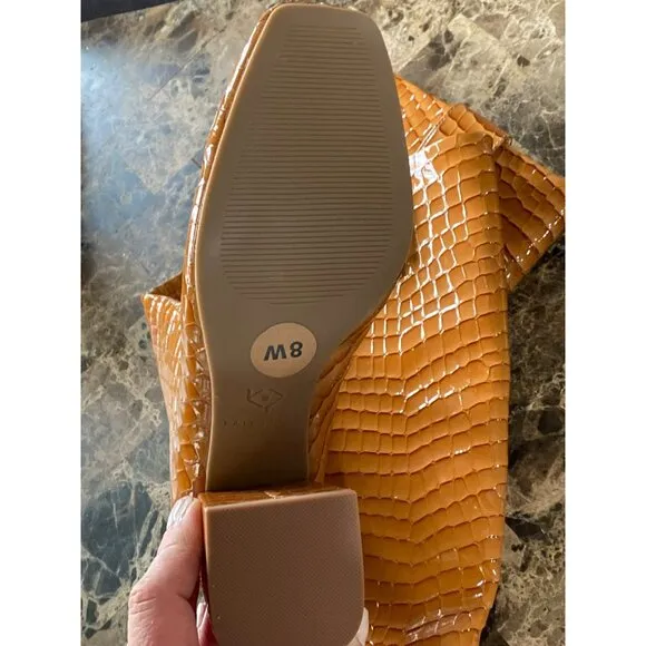 New Katy Perry The Geminni Boot Tan Croc Print Knee-High Block Heel 8M/38