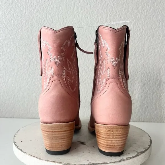 New Lane SMOKESHOW Pink Cowboy Boots Womens 7 Short Western Cowgirl Ankle Bootie