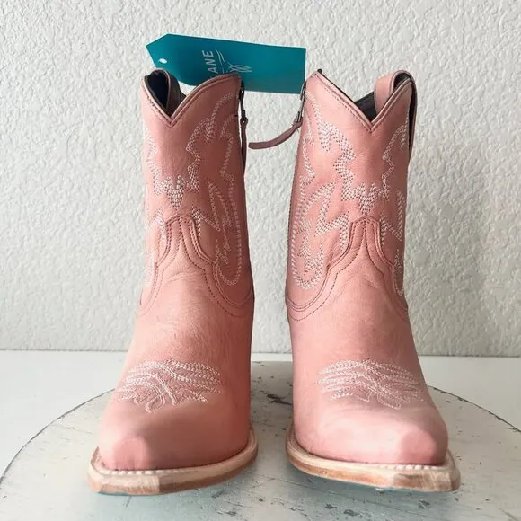 New Lane SMOKESHOW Pink Cowboy Boots Womens 7 Short Western Cowgirl Ankle Bootie
