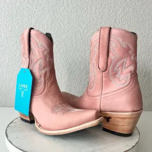 New Lane SMOKESHOW Pink Cowboy Boots Womens 7 Short Western Cowgirl Ankle Bootie