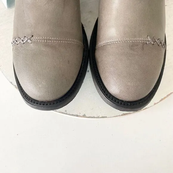 NEW Lane DUSTOFF Womens Cowboy Boots Size 8.5 Gray Leather Western Cowgirl Short