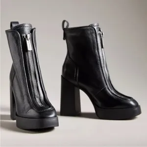 NEW Larroude Nicole Hi Boot - Black LeatherSize 8.5