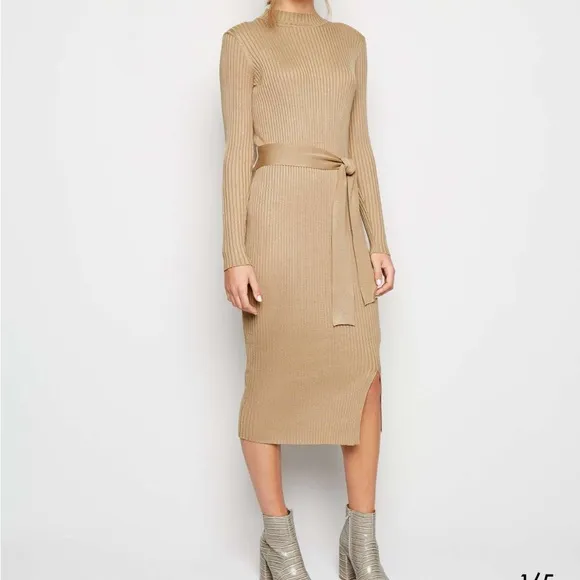 New Look camel midi dress Sz 6US/10uk