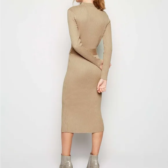 New Look camel midi dress Sz 6US/10uk