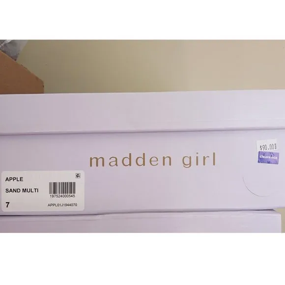 NEW Madden Girl Western Knee Hi Boots Apple Sand Rhinestone Embellish