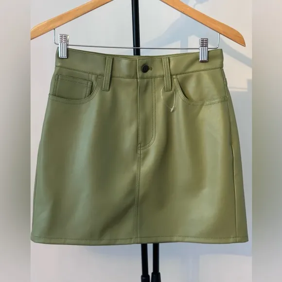 New Madewell Faux Leather Mini Skirt