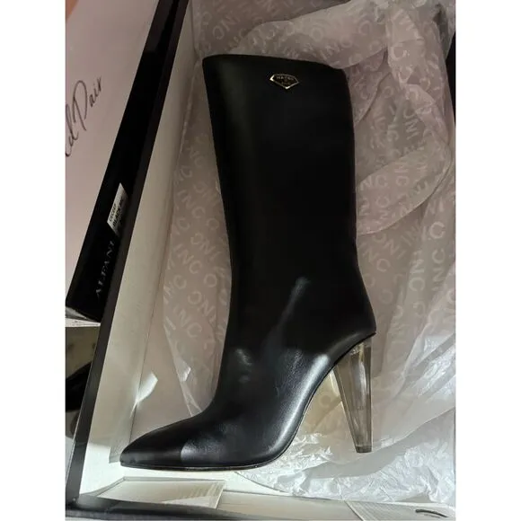 New Mateo for INC Black  International Concepts Charlotte Heeled Boots Size 6.5