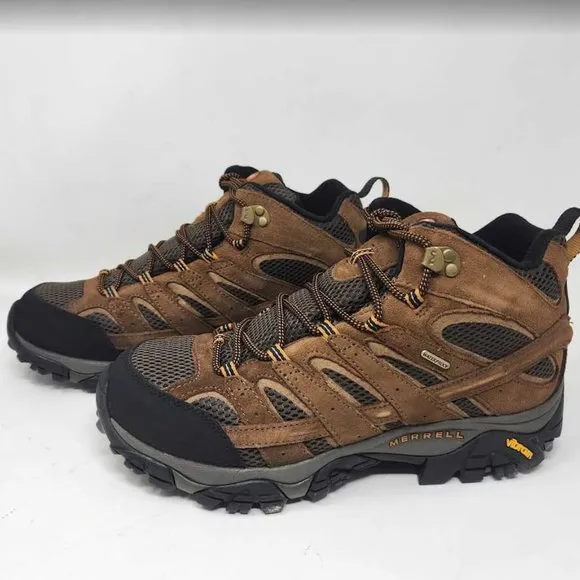 New men's 11.5 Merrell MOAB 2 Mid waterproof hiking boots Earth Brown J06051