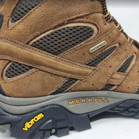 New men's 11.5 Merrell MOAB 2 Mid waterproof hiking boots Earth Brown J06051