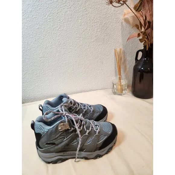 new Merrell Kids Moab 3 Waterproof Hiking Shoes Size 12.5M Gray Trail Sneakers