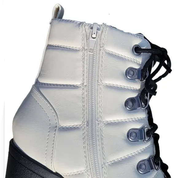 NEW MIA Faux Leather Lug Boots
