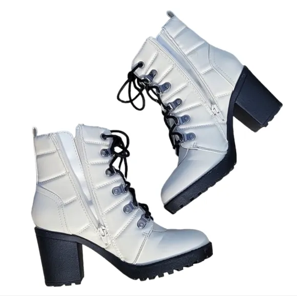NEW MIA Faux Leather Lug Boots