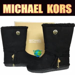 NEW MICHAEL KORS BIG GIRLS PAMINA WINTER BOOTS SIZE 5Y BLACK