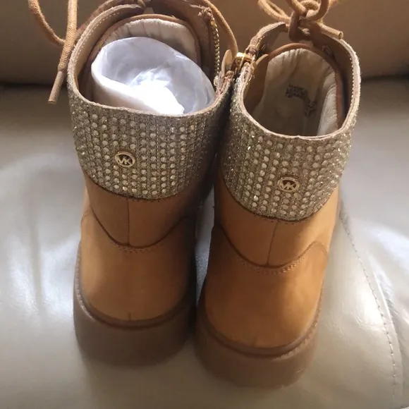 NEW MK boots with rhinestone ankle cuffs