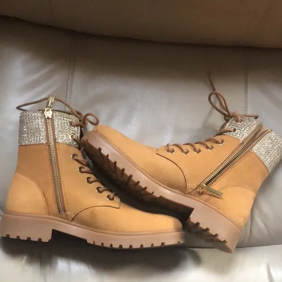 NEW MK boots with rhinestone ankle cuffs