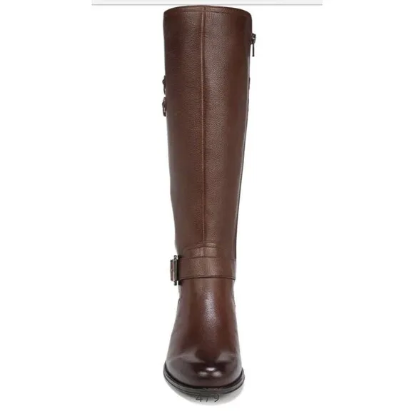 New Naturalizer Jessie Knee High Tall Brown Leather Riding Boots 5 M Wide Calf