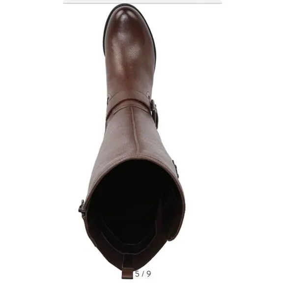 New Naturalizer Jessie Knee High Tall Brown Leather Riding Boots 5 M Wide Calf