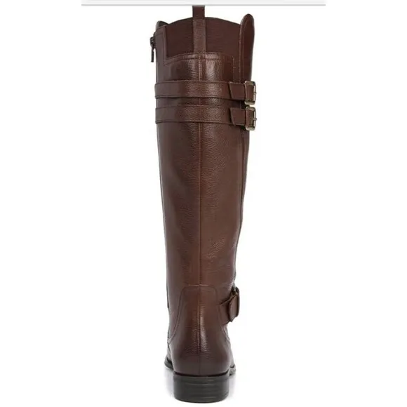 New Naturalizer Jessie Knee High Tall Brown Leather Riding Boots 5 M Wide Calf