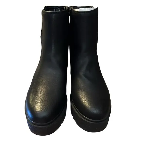 NEW Naturalizer Soul Jayda Boot Women's Size 6 M Smooth Black Chelsea Platform