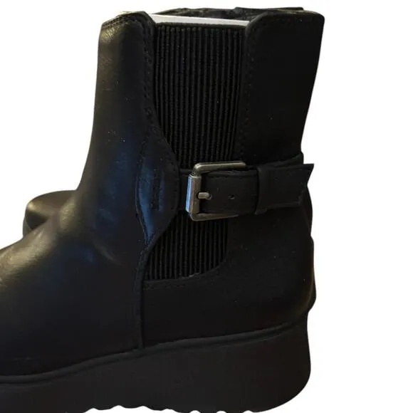 NEW Naturalizer Soul Jayda Boot Women's Size 6 M Smooth Black Chelsea Platform