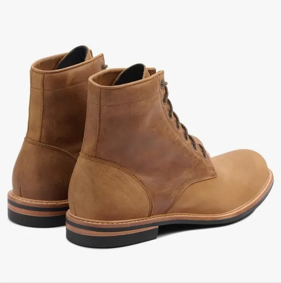 NEW Nisolo Men's Andres Mid Calf All Wetther Boot Tobacco Leather 9.5