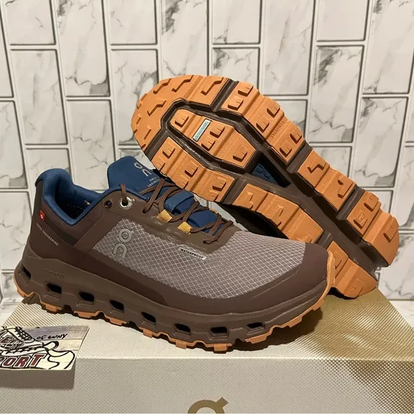 New On Cloud Cloudvista Waterproof Shoes Zinc Brown Training Gym Women’s Size 6