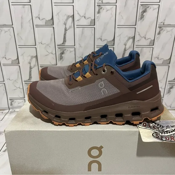 New On Cloud Cloudvista Waterproof Shoes Zinc Brown Training Gym Women’s Size 6