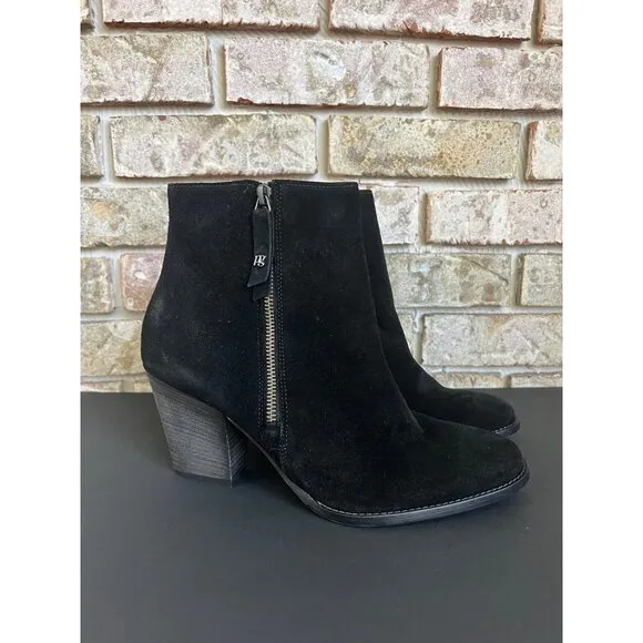 NEW PAUL GREEN REYA BLACK SOFT SUEDE BOOTS SIZE UK 7.5/ US 10