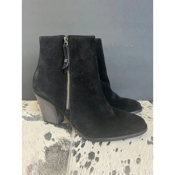 NEW PAUL GREEN REYA BLACK SOFT SUEDE BOOTS SIZE UK 7.5/ US 10