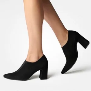 New! Paul Green Stacia Heel Suede Black‎ Bootie Boots $419