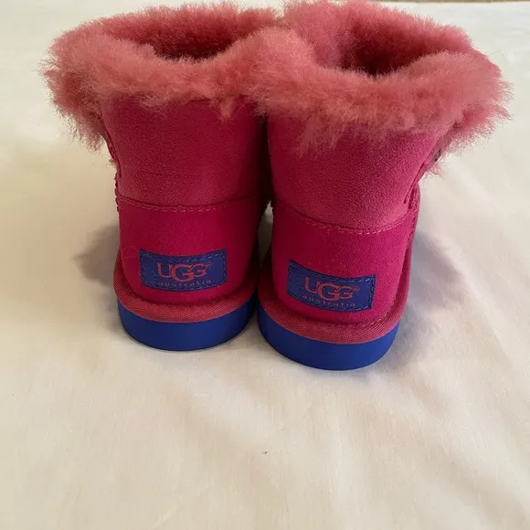 New Pink and Blue UGG Mini Bailey Button Boots