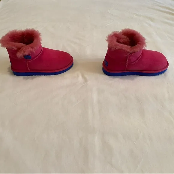 New Pink and Blue UGG Mini Bailey Button Boots