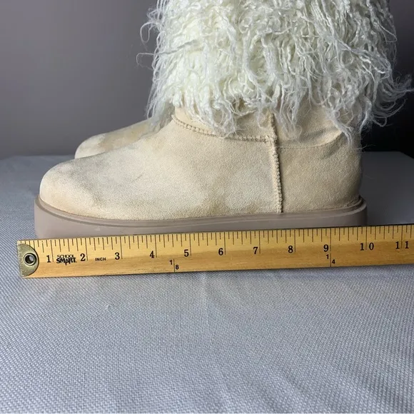 *NEW* PLT Women's Cream Fur-Lined Boots Size US 8 EU 39 UK 6