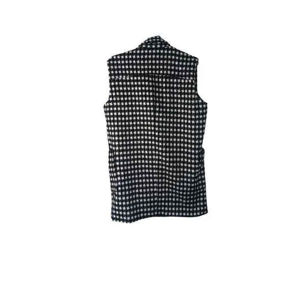 New POL Houndstooth Oversized Soft Fleece Longline Coat SZ M