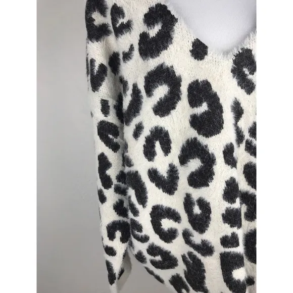 NEW POL Leopard Mohair Sweater