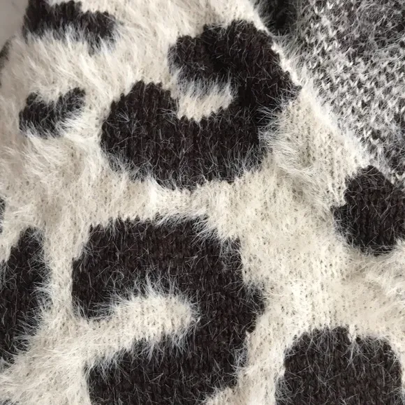 NEW POL Leopard Mohair Sweater