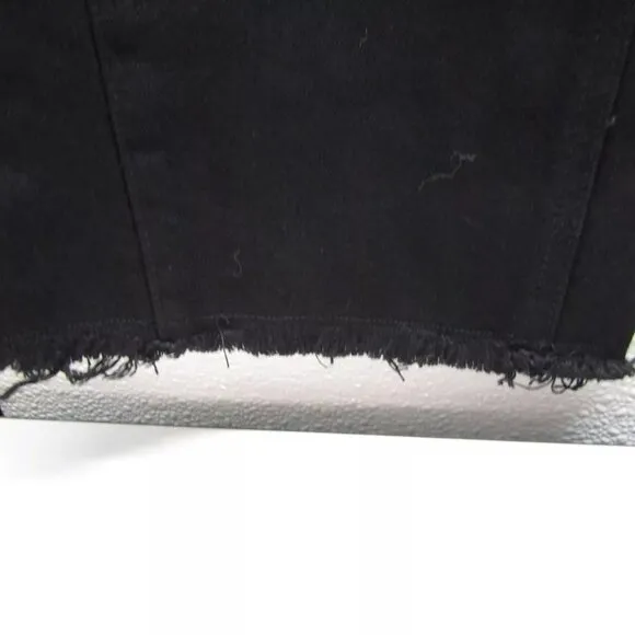 NEW ROUCHA Womens Delvaux Denim Barrel Crop Jeans Size Short Medium 34x25 Black