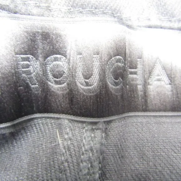 NEW ROUCHA Womens Delvaux Denim Barrel Crop Jeans Size Short Medium 34x25 Black