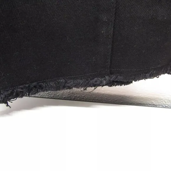 NEW ROUCHA Womens Delvaux Denim Barrel Crop Jeans Size Short Medium 34x25 Black